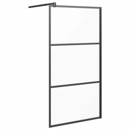 Shower walls Black 100 x 195 cm Glass and Aluminium
