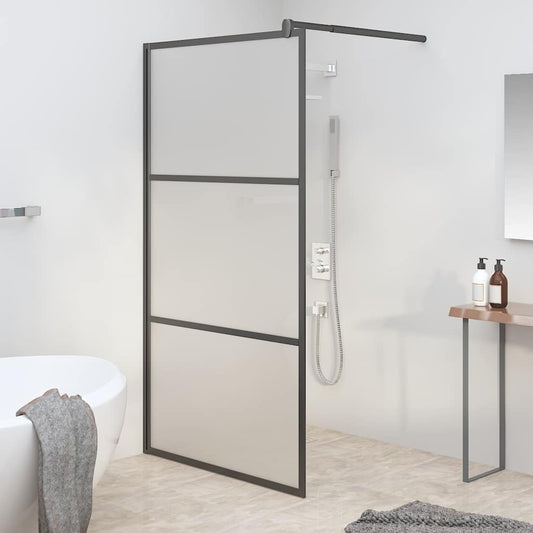 Shower walls Black 100 x 195 cm Glass and Aluminium