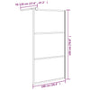 Walk-in Shower Wall 39.4"x76.8" ESG Glass with Stone Design Black