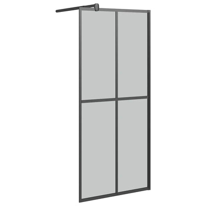 Walk-in Shower Screen 90x195cm Dark Tempered Glass