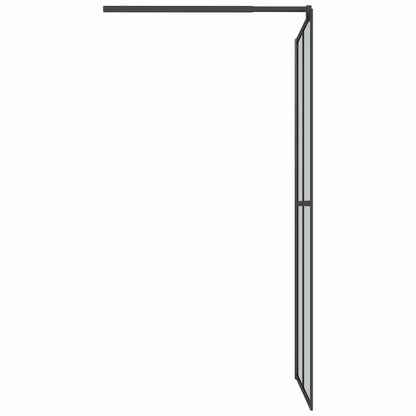 Walk-in Shower Screen 90x195cm Dark Tempered Glass