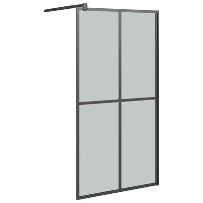 Walk-in Shower Screen 100x195cm Dark Tempered Glass