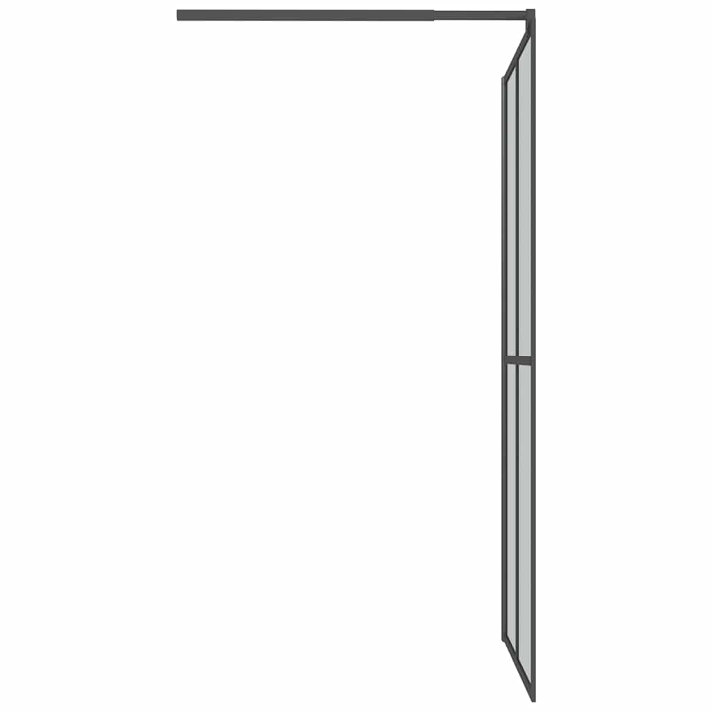 Walk-in Shower Screen 100x195cm Dark Tempered Glass