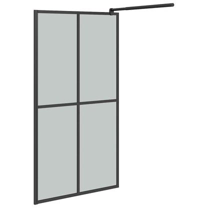 Walk-in Shower Screen 100x195cm Dark Tempered Glass