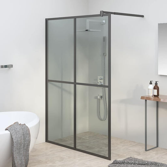 Walk-in Shower Screen 140x195 cm Dark Tempered Glass