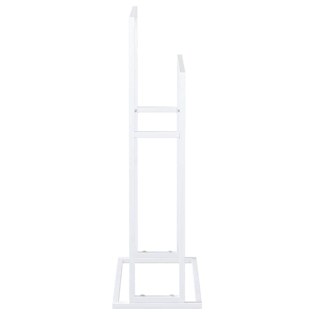 Freestanding Towel Rack White 48x24x78.5 cm Iron