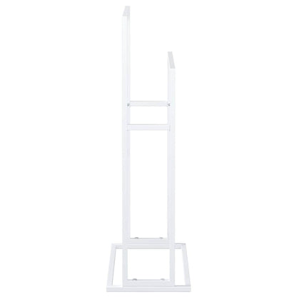 Freestanding Towel Rack White 48x24x78.5 cm Iron