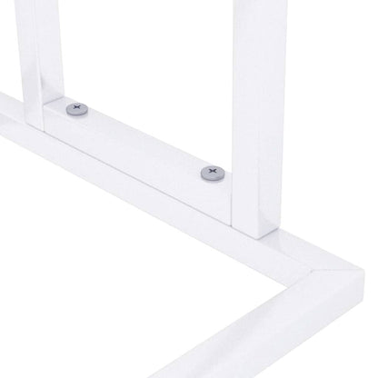 Freestanding Towel Rack White 48x24x78.5 cm Iron