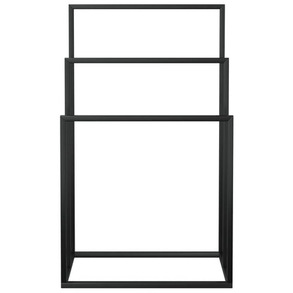 Towel Rack Black Iron Medium Towel Rack Rectangular Modern