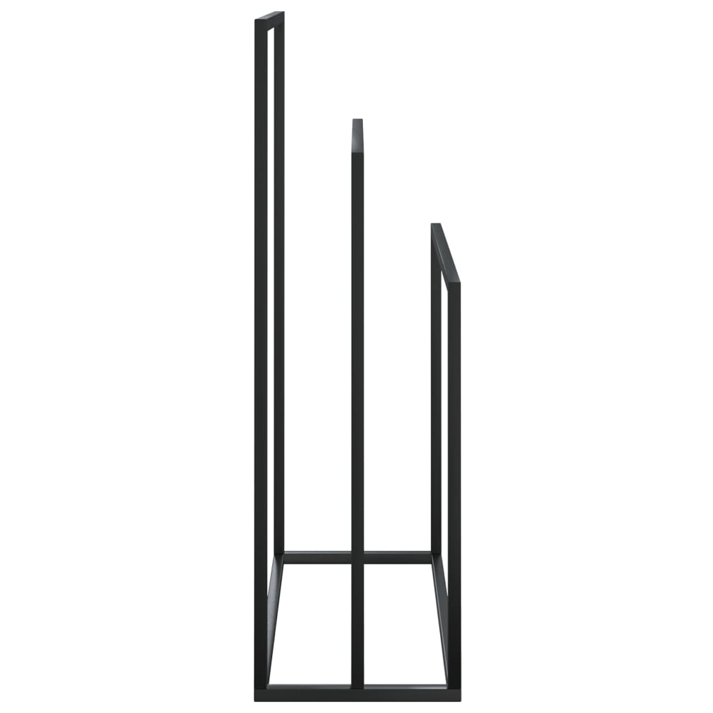 Towel Rack Black Iron Medium Towel Rack Rectangular Modern
