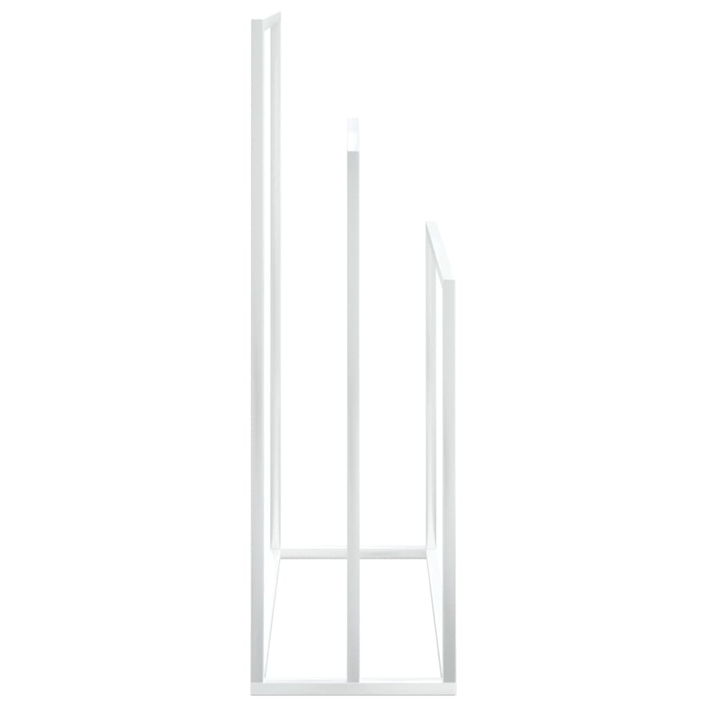 Towel Rack White Iron Medium Towel Rack Rectangular Modern