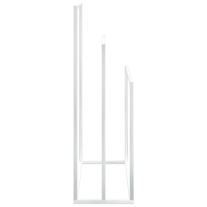 Towel Rack White Iron Medium Towel Rack Rectangular Modern
