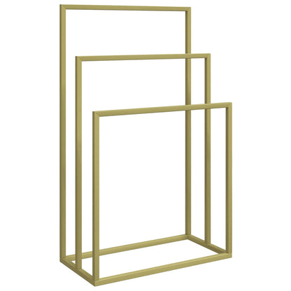 Towel Rack Gold Iron 18.9 x 9.4 x 31.1 in Towel Rack