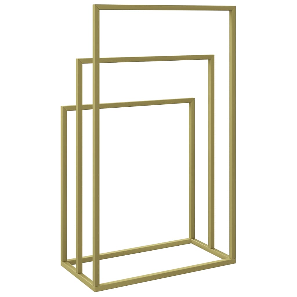 Towel Rack Gold Iron 18.9 x 9.4 x 31.1 in Towel Rack