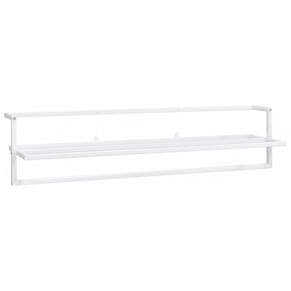 Towel Rack White Iron 37.4 x 9.8 x 8.7 in Wall Mounting