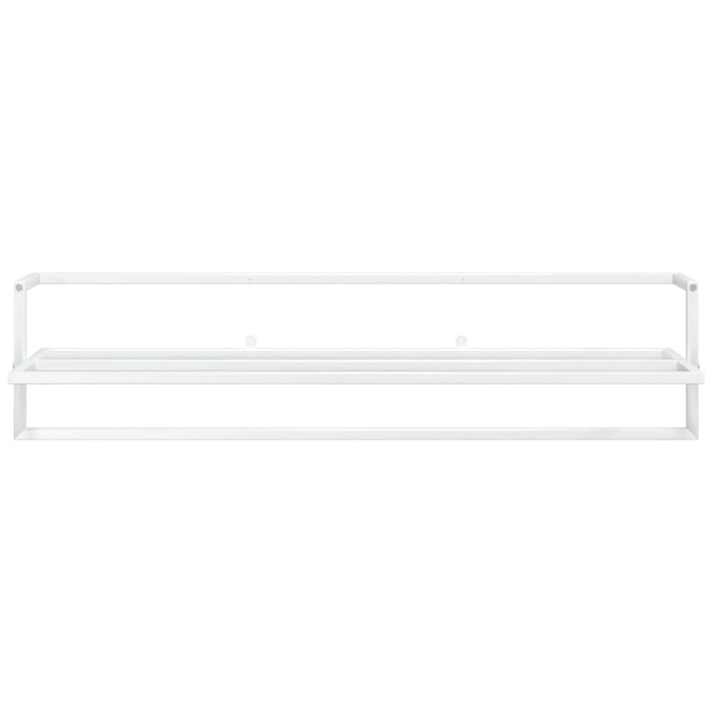 Towel Rack White Iron 37.4 x 9.8 x 8.7 in Wall Mounting