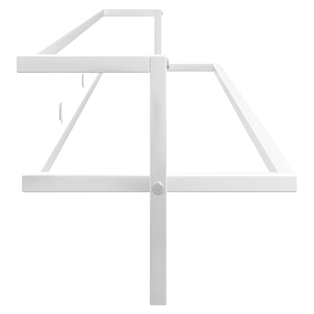 Towel Rack White Iron 37.4 x 9.8 x 8.7 in Wall Mounting