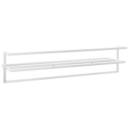 Towel Rack White Iron 37.4 x 9.8 x 8.7 in Wall Mounting