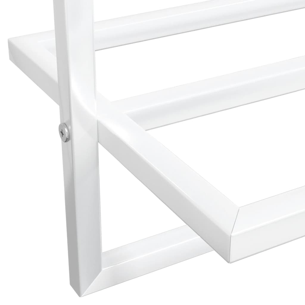 Towel Rack White Iron 37.4 x 9.8 x 8.7 in Wall Mounting