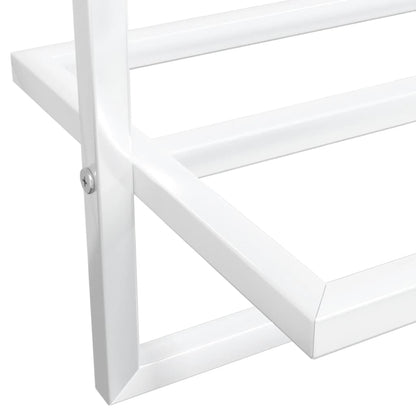 Towel Rack White Iron 37.4 x 9.8 x 8.7 in Wall Mounting