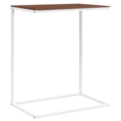 Side Table White 55x35x66 cm Engineered Wood