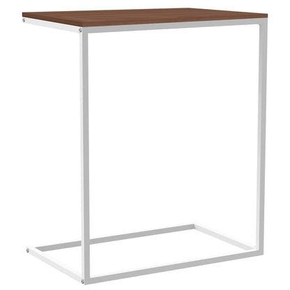 Side Table White 55x35x66 cm Engineered Wood