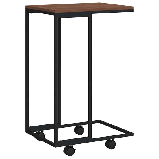 Side Table | Black and brown | Engineered wood, Iron | Compact | Portable