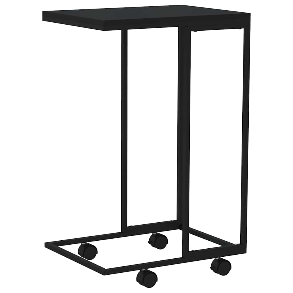 Side Table | Black | Engineered wood, iron | Small |  Portable