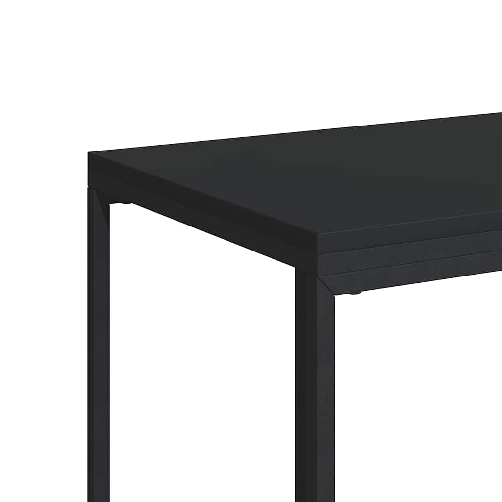 Side Table | Black | Engineered wood, iron | Small |  Portable