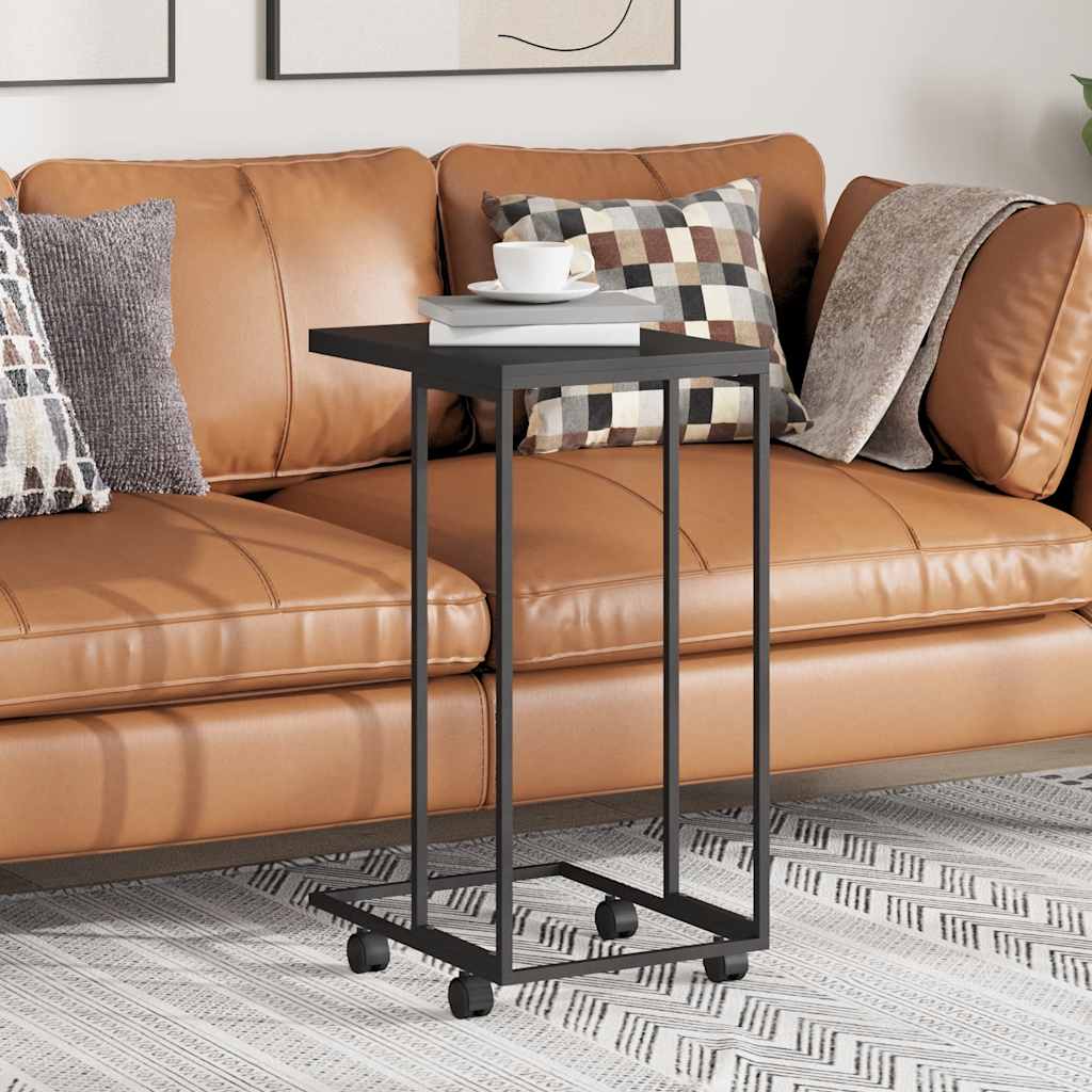 Side Table | Black | Engineered wood, iron | Small |  Portable