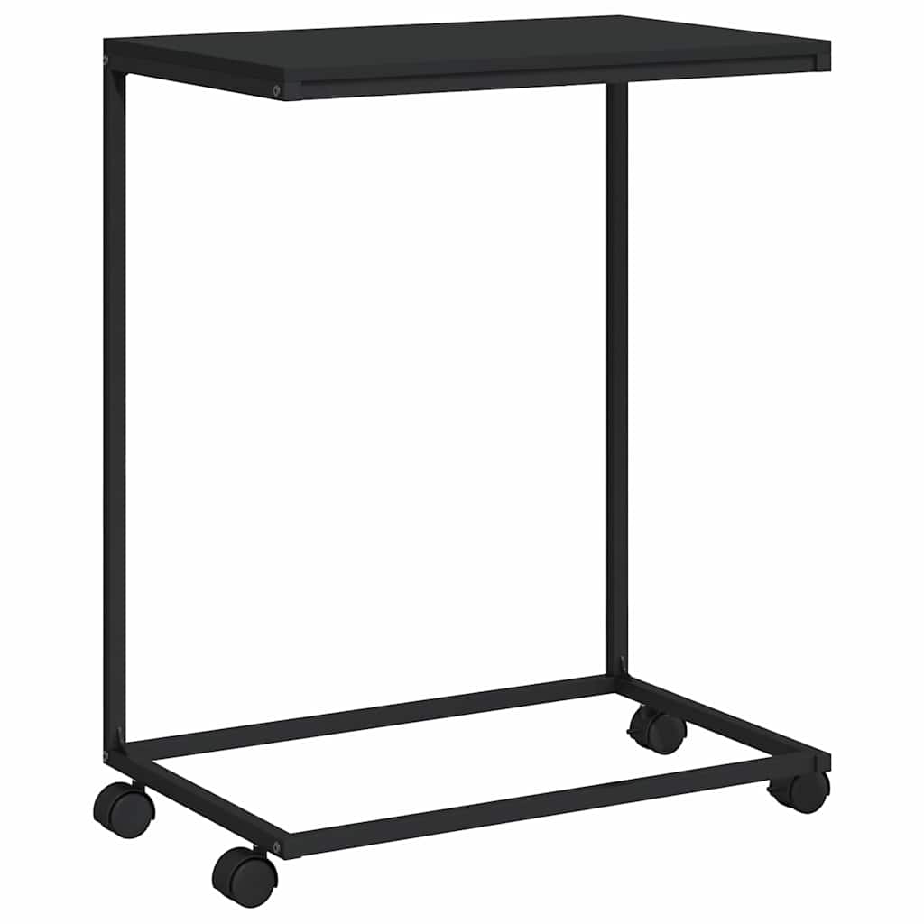 Side Table | Black | Engineered wood | 55x35x70 cm | Portable