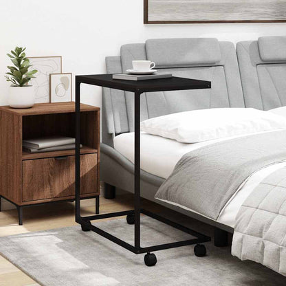 Side Table | Black | Engineered wood | 55x35x70 cm | Portable
