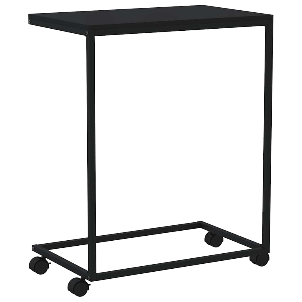 Side Table | Black | Engineered wood | 55x35x70 cm | Portable