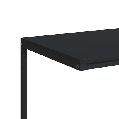 Side Table | Black | Engineered wood | 55x35x70 cm | Portable