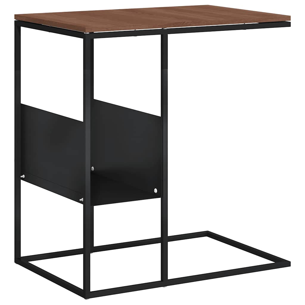 Side Table Black 55x36x59.5 cm Engineered Wood