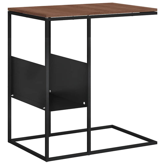 Side Table Black 55x36x59.5 cm Engineered Wood