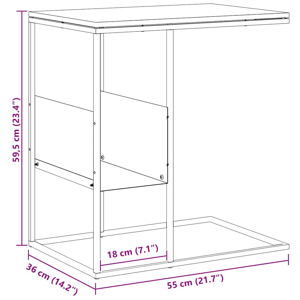 Side Table | Black | Engineered wood, iron | Medium | Side Table