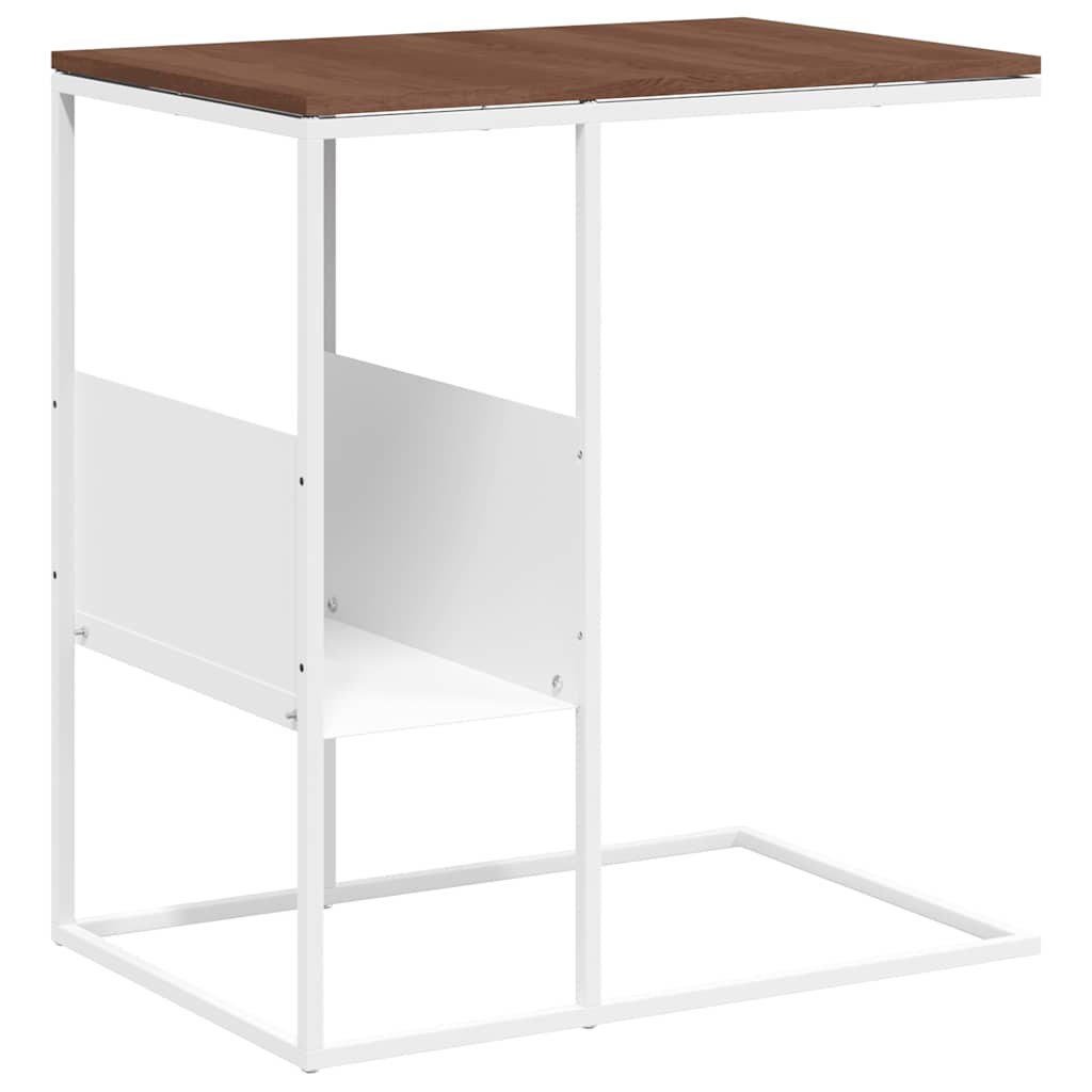 Side Table white 55x36x59.5 cm Engineered Wood