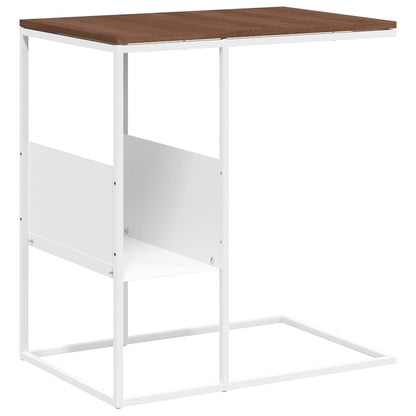 Side Table white 55x36x59.5 cm Engineered Wood