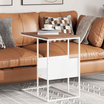 Side Table white 55x36x59.5 cm Engineered Wood
