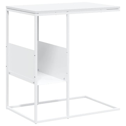 Side Table White 55x36x59.5 cm Engineered Wood