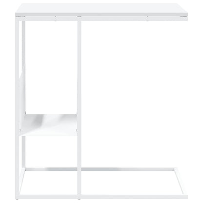 Side Table White 55x36x59.5 cm Engineered Wood