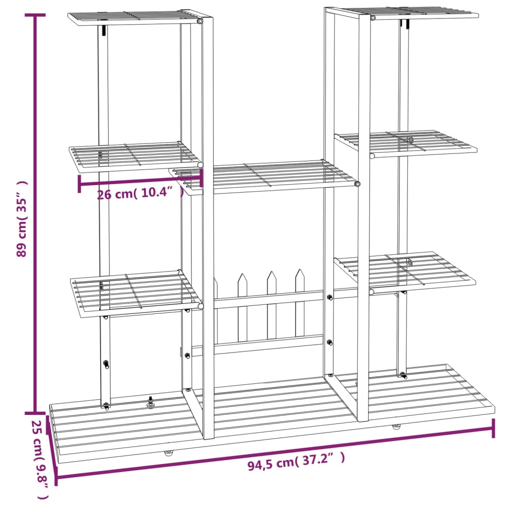 Flower Stand Black Iron Standard Flower Stand Rectangular