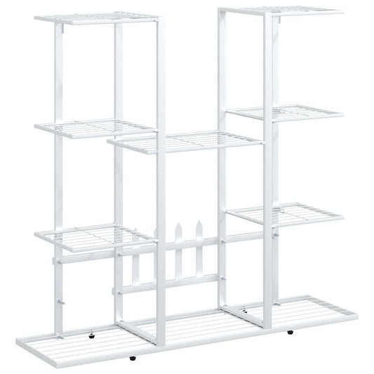 Flower Stand | White | Powder-coated iron | Tall | Decorative Inlays