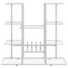 Flower Stand 37.2"x9.8"x35" White Iron