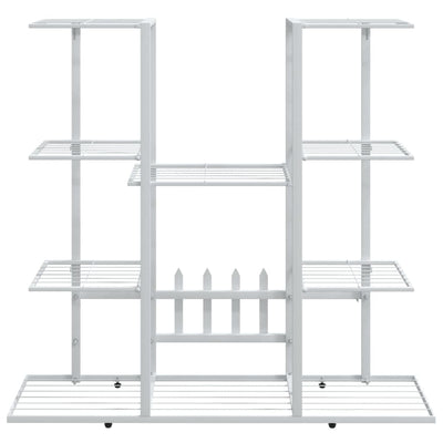Flower Stand 37.2"x9.8"x35" White Iron