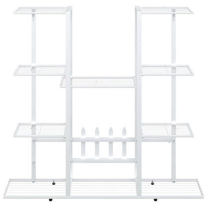 Flower Stand 37.2"x9.8"x35" White Iron