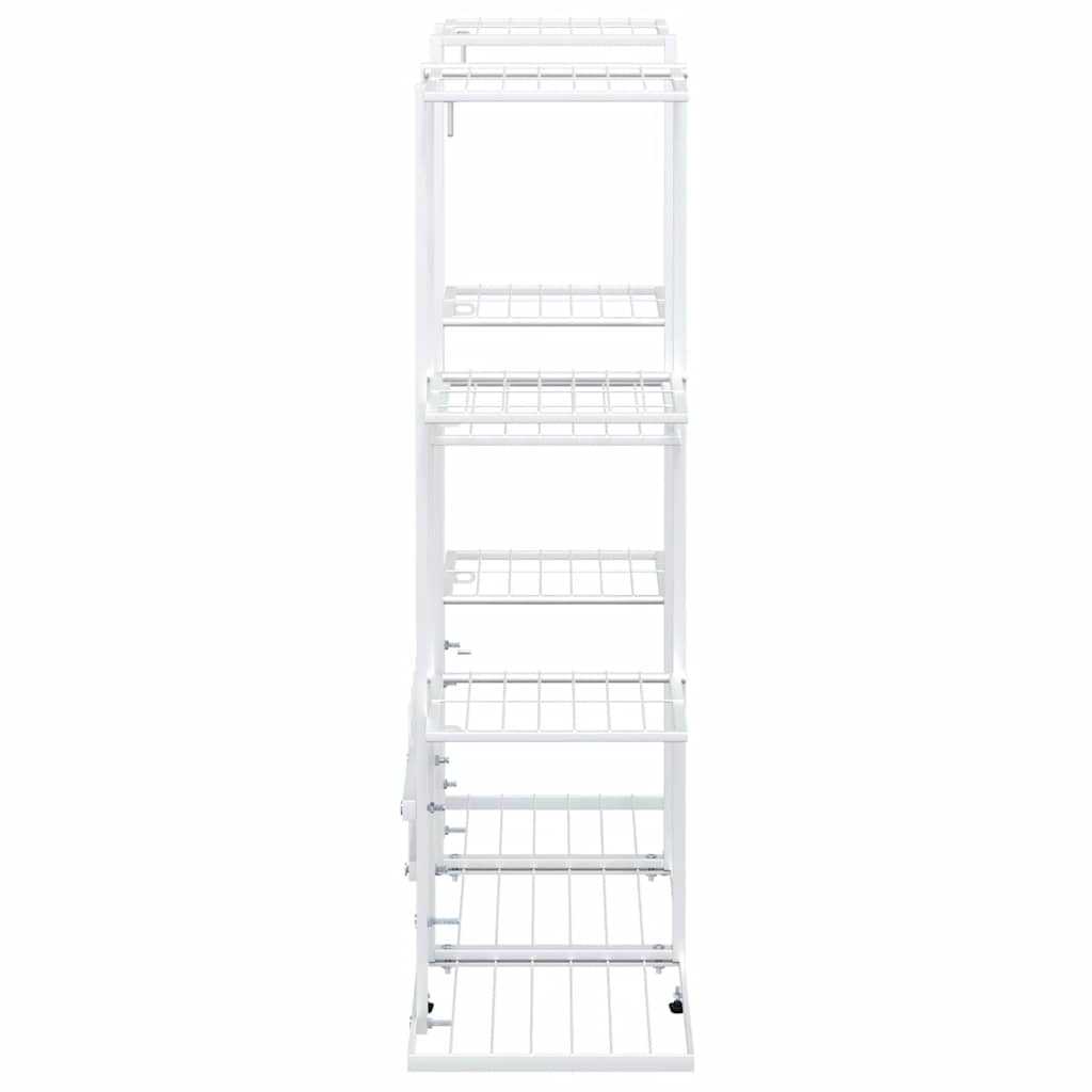 Flower Stand 37.2"x9.8"x35" White Iron