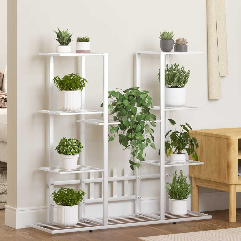 Flower Stand 37.2"x9.8"x35" White Iron