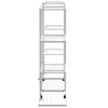 Flower Stand with Wheels 37.2"x9.6"x36" White Iron